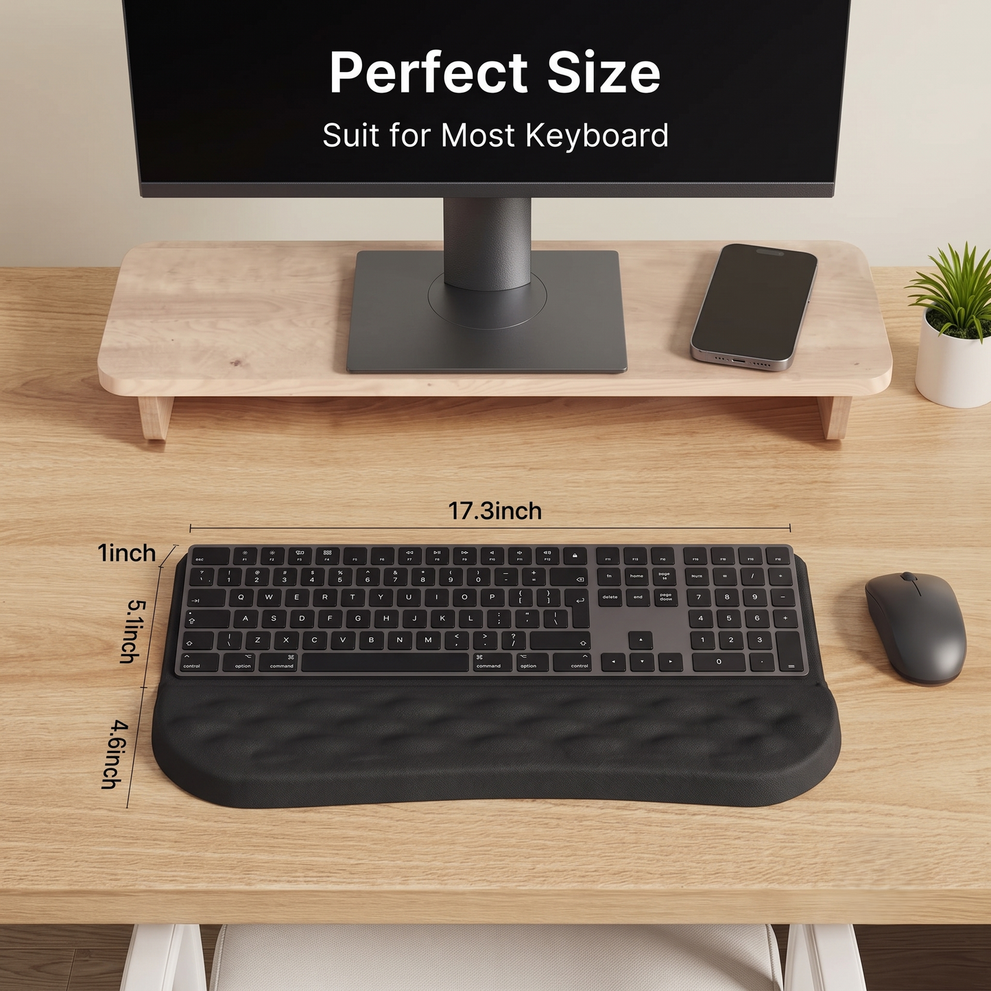 Ergonomic Wrist Support Pad – Pressure Relief Desk Cushion for Keyboard & Mouse Comfort
