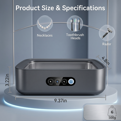 Ultrasonic Jewelry & Glasses Cleaner – Precision Deep Cleaning Device for Everyday Essentials