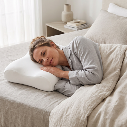 Ergonomic Contour Memory Foam Pillow for Side & Back Sleepers