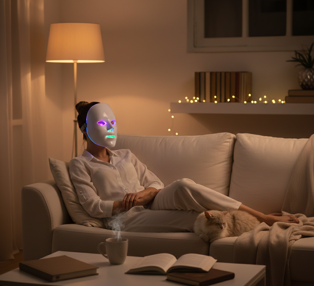 LED Light Face Mask for At-Home Skincare