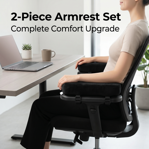 Ergonomic Armrest Cushion Pads (2-Pack) – Soft Support for Office & Gaming Chairs
