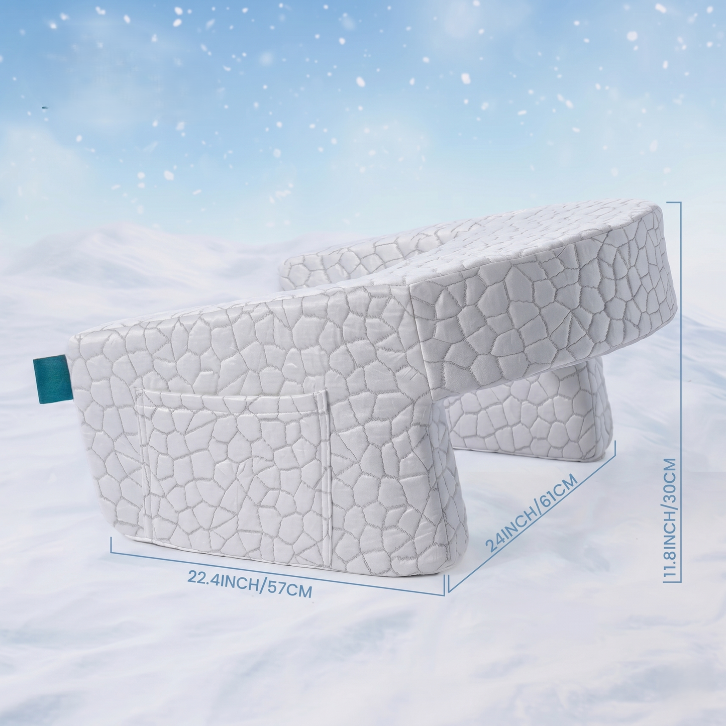 Ergonomic Reading & Laptop Support Cushion with Side Pockets