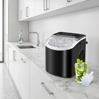 Premium Countertop Ice Maker With Fast Ice Production & Self-Cleaning Function