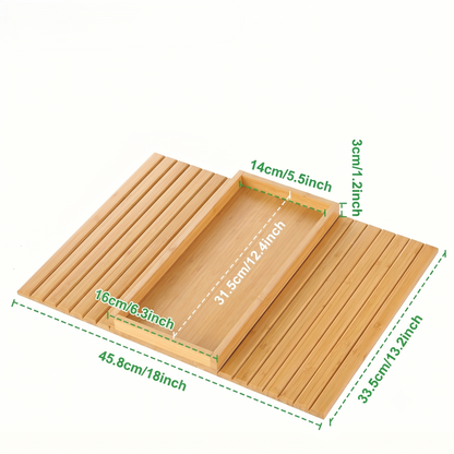 Foldable Bamboo Couch Arm Tray Table