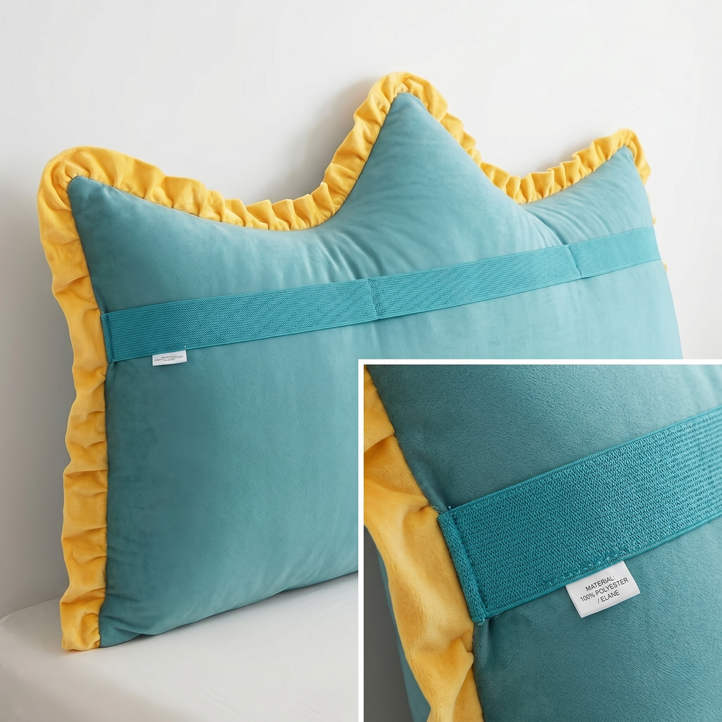 Kovelli™ Plush Tufted Headboard Pillow Backrest Cushion