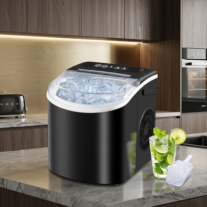 Premium Countertop Ice Maker With Fast Ice Production & Self-Cleaning Function