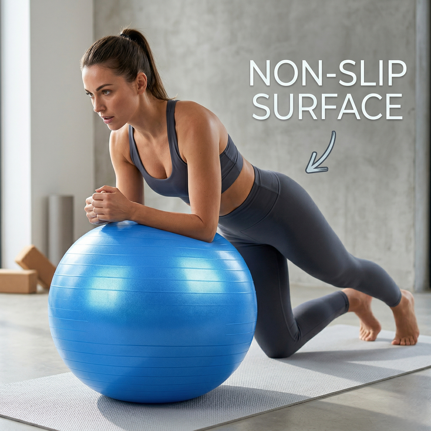 Anti-Burst Stability Balance Ball with Pump for Home Fitness