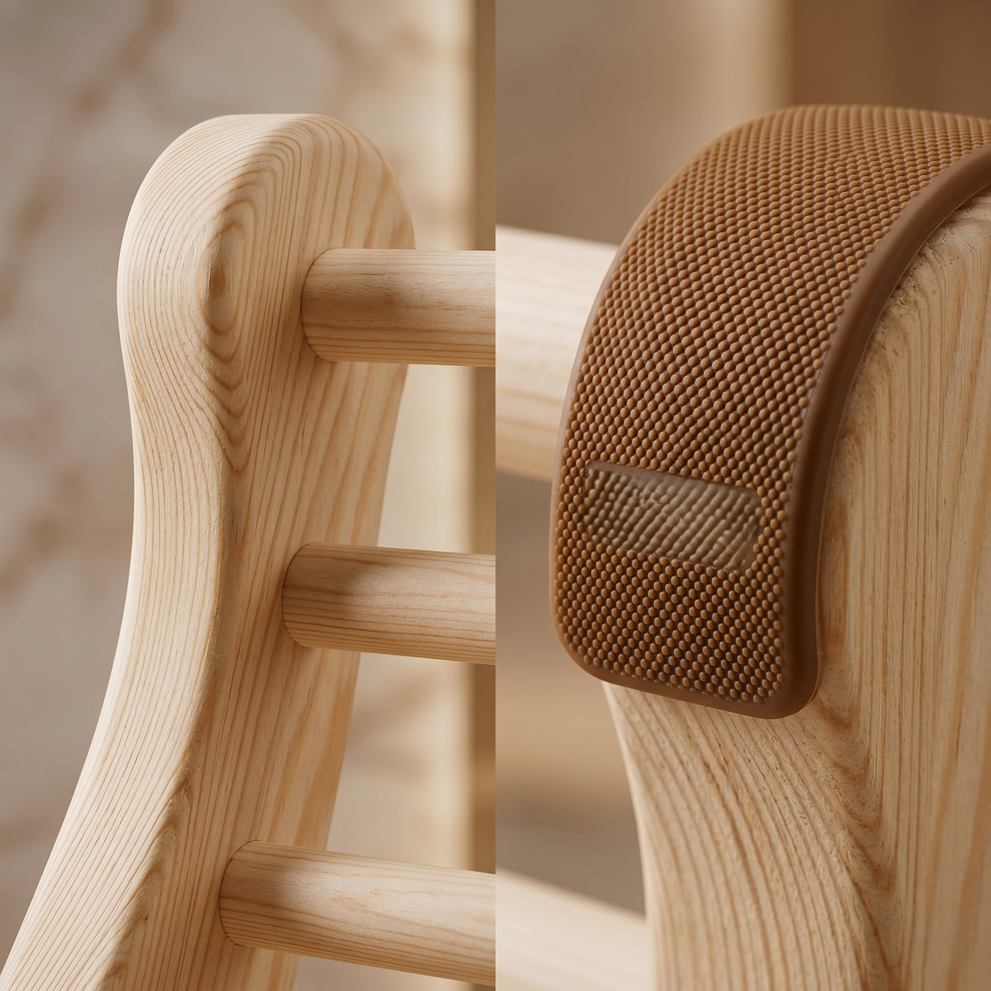 Kovelli™ Ergonomic Sauna Backrest – Wooden Non-Slip Sauna Support Chair for Spa & Bath Relaxation