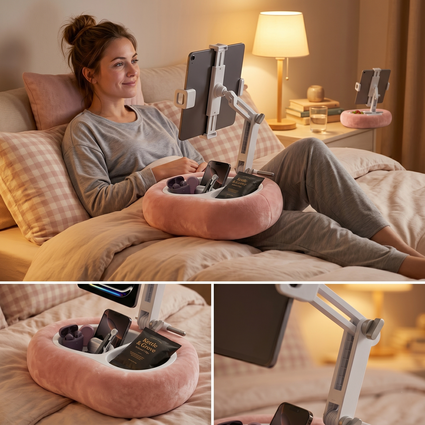 Adjustable Tablet Pillow Stand – Hands-Free Support for Comfortable Reading & Screen Use