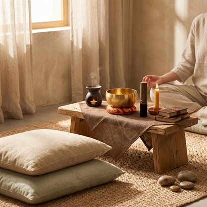 Handcrafted Tibetan Singing Bowl Meditation Set