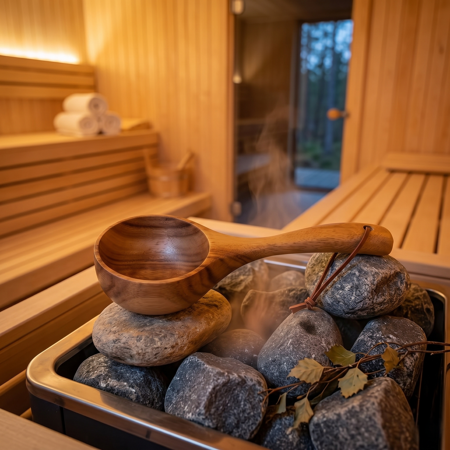 Kovelli™ Wooden Sauna Water Ladle For Steam & Sauna Rituals