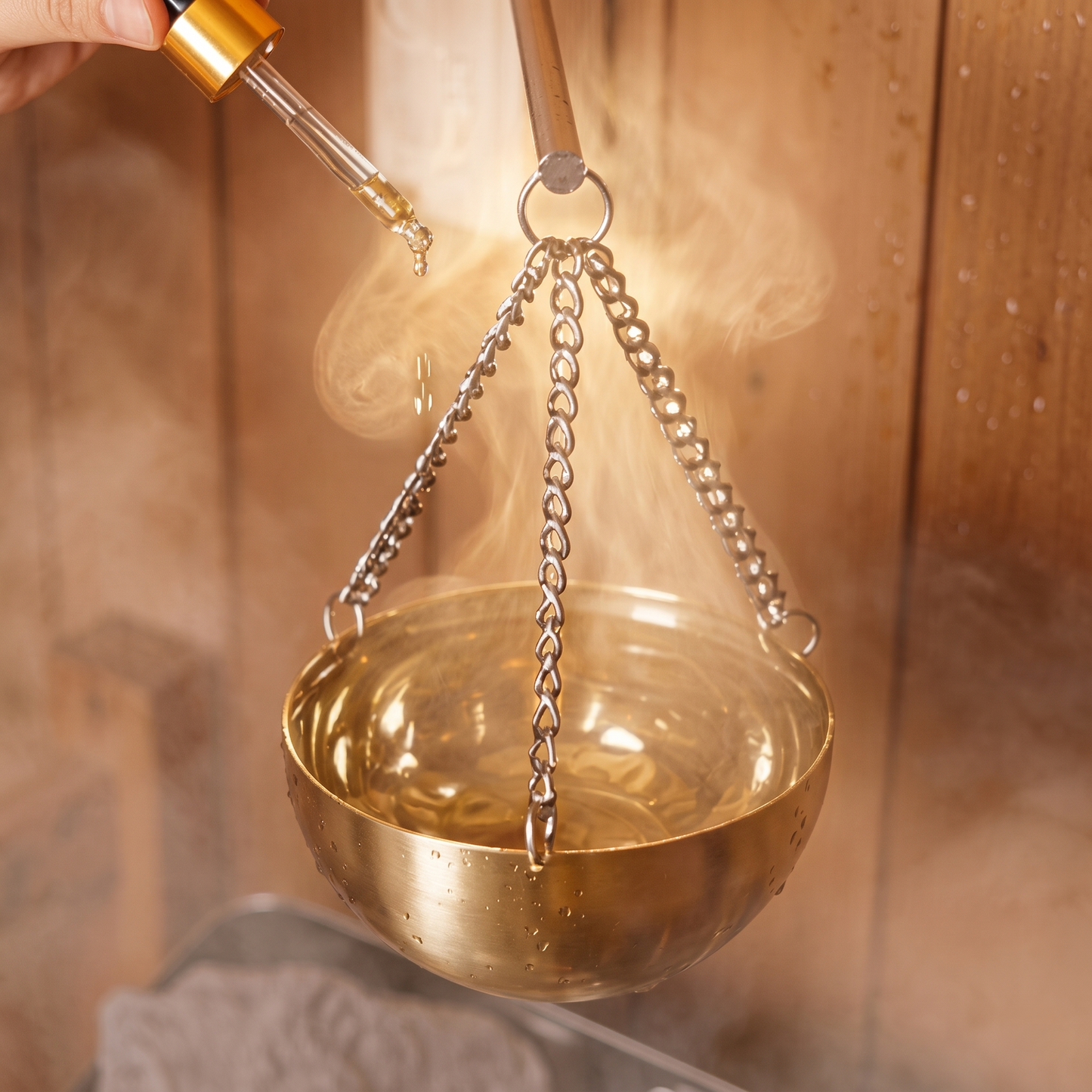 Premium Stainless Steel Sauna Aromatherapy Hanging Oil Bowl