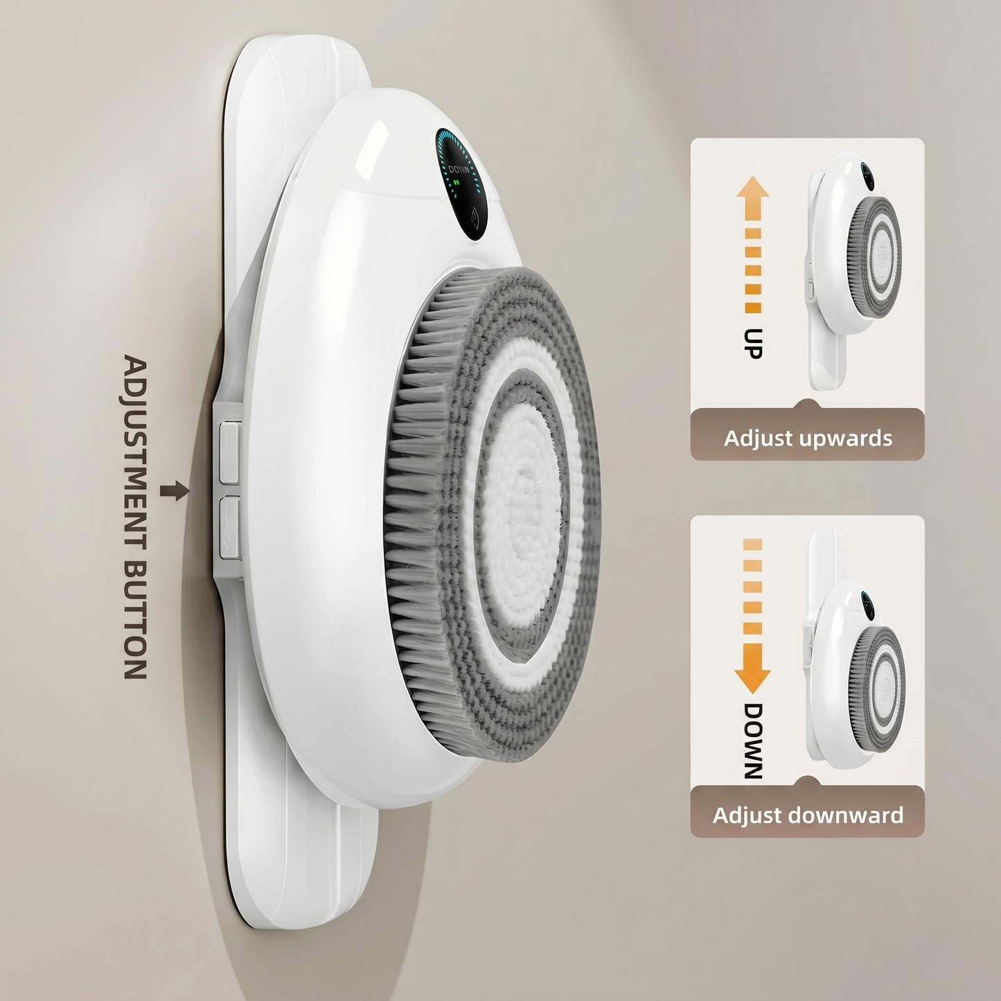 Wall-Mounted Electric Shower Scrubber For Hands-Free Back Cleansing