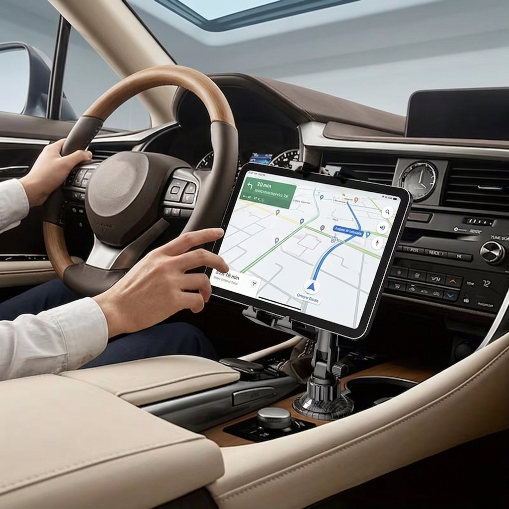 Adjustable Car & Desk Tablet Holder – Stable Hands-Free Mount for Phone & Tablet Use