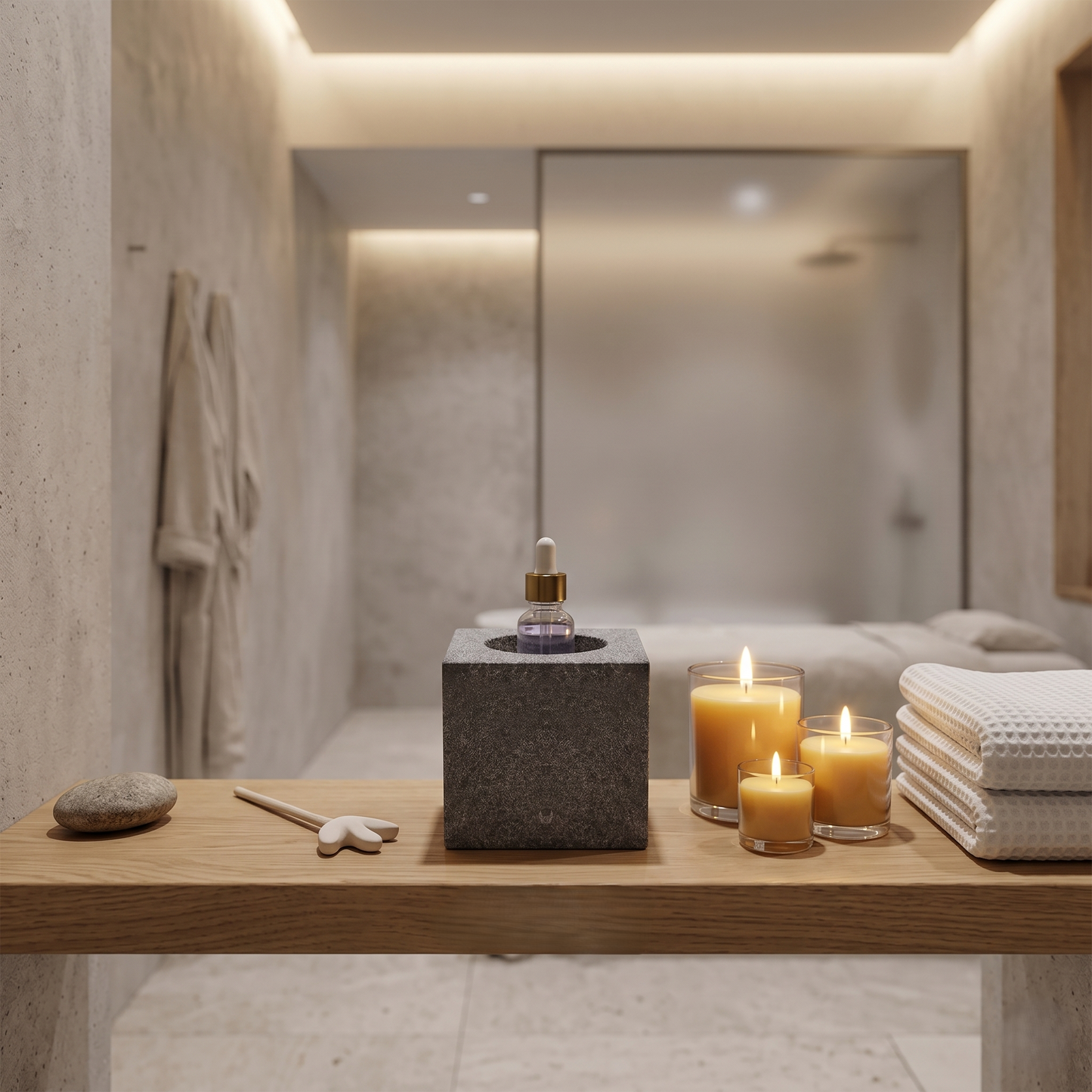 Natural Granite Essential Oil Holder For Sauna & Spa Rituals