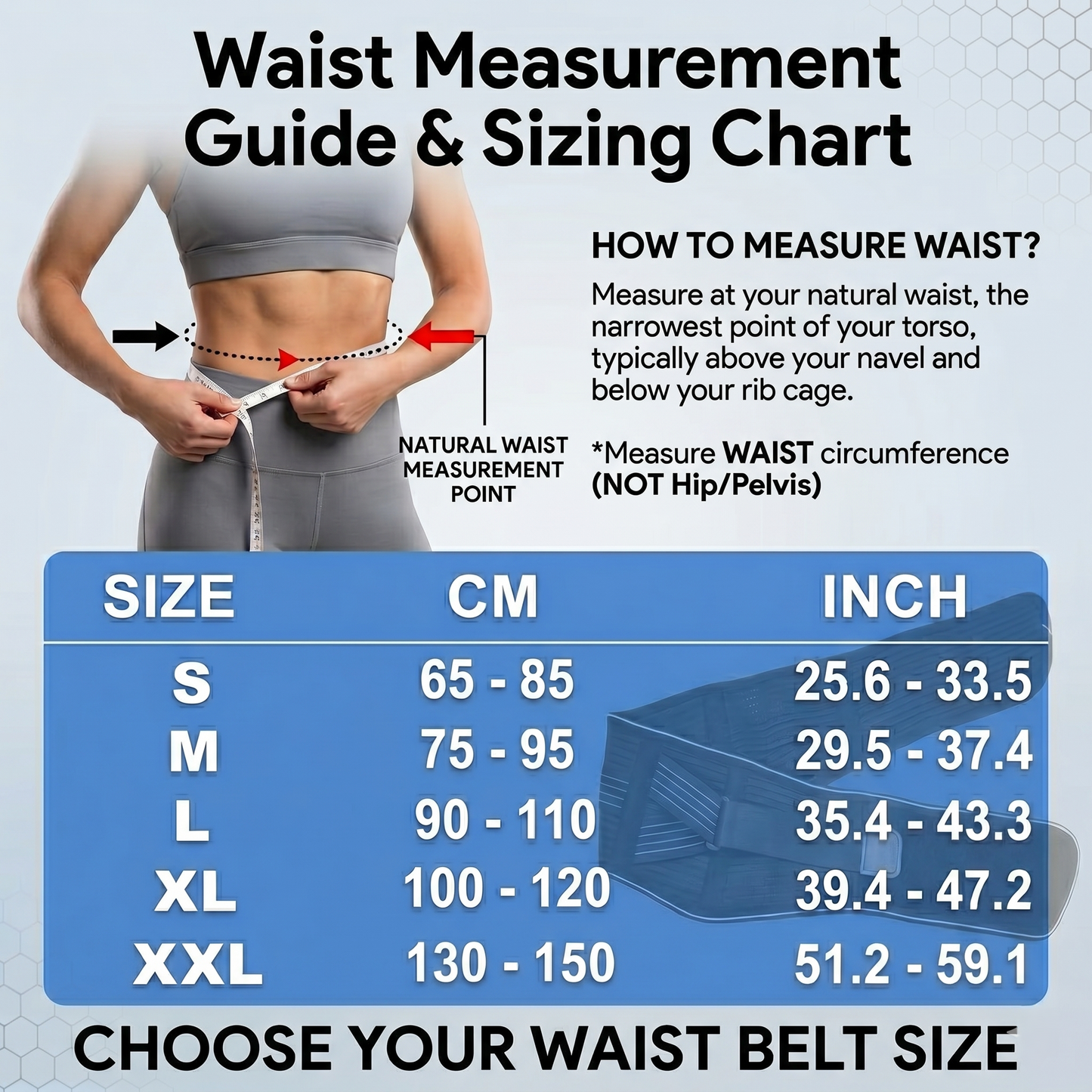 Adjustable Lower Back & Waist Support Belt for Everyday Comfort