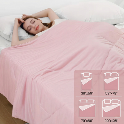 Cooling Blanket – Lightweight Breathable Throw for Hot Sleepers & Warm Nights
