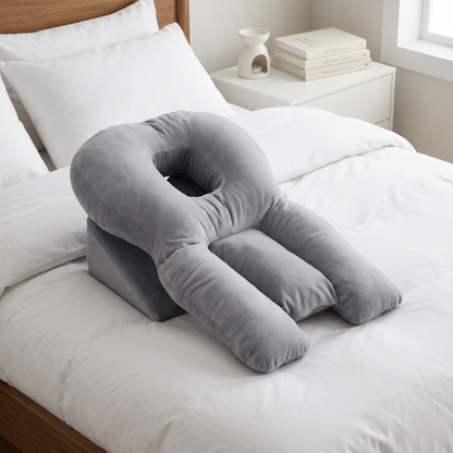 Adjustable Face Down Memory Foam Support Pillow for Stomach Sleepers & Relaxation