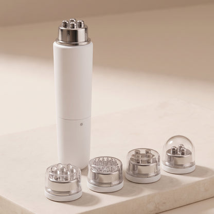 4-in-1 Micro-Vibration Facial Massager with Interchangeable Heads