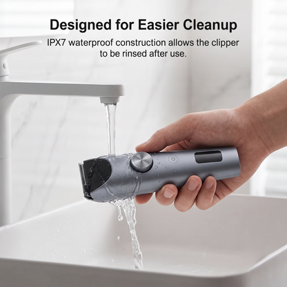Cordless Waterproof Hair Clipper with Adjustable Length Control