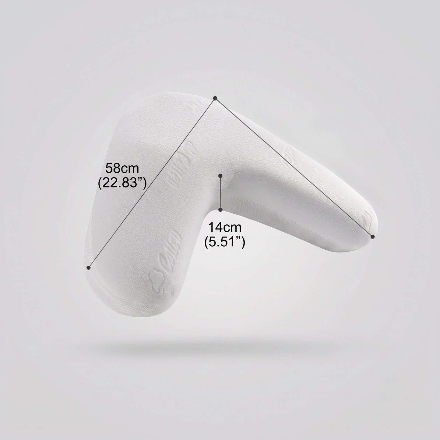 Ergonomic V-Shaped Memory Foam Side Sleeping Pillow