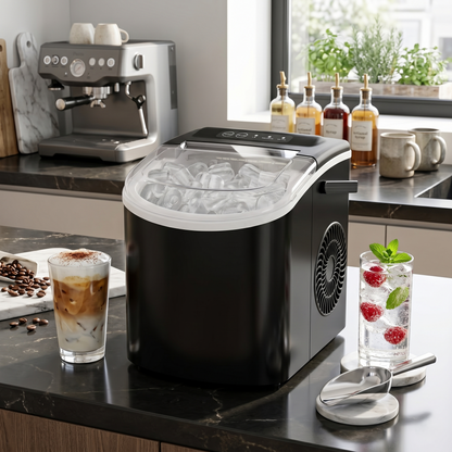 Premium Countertop Ice Maker With Fast Ice Production & Self-Cleaning Function
