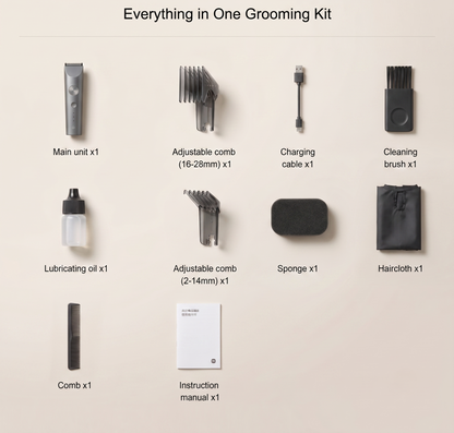 Cordless Waterproof Hair Clipper with Adjustable Length Control