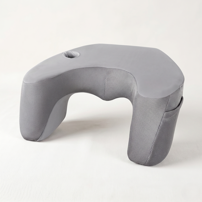 Ergonomic Lap Desk Pillow with Arm Support, Cup Holder & Side Pockets