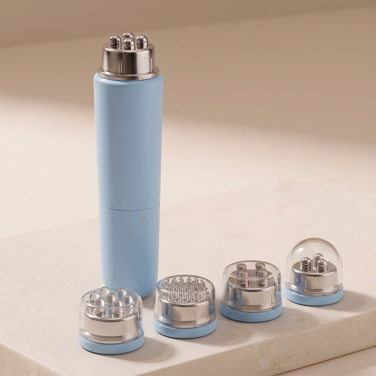 4-in-1 Micro-Vibration Facial Massager with Interchangeable Heads