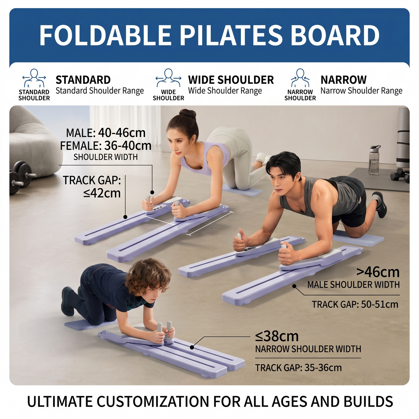 Foldable Pilates Board | At-Home Core & Resistance Training System