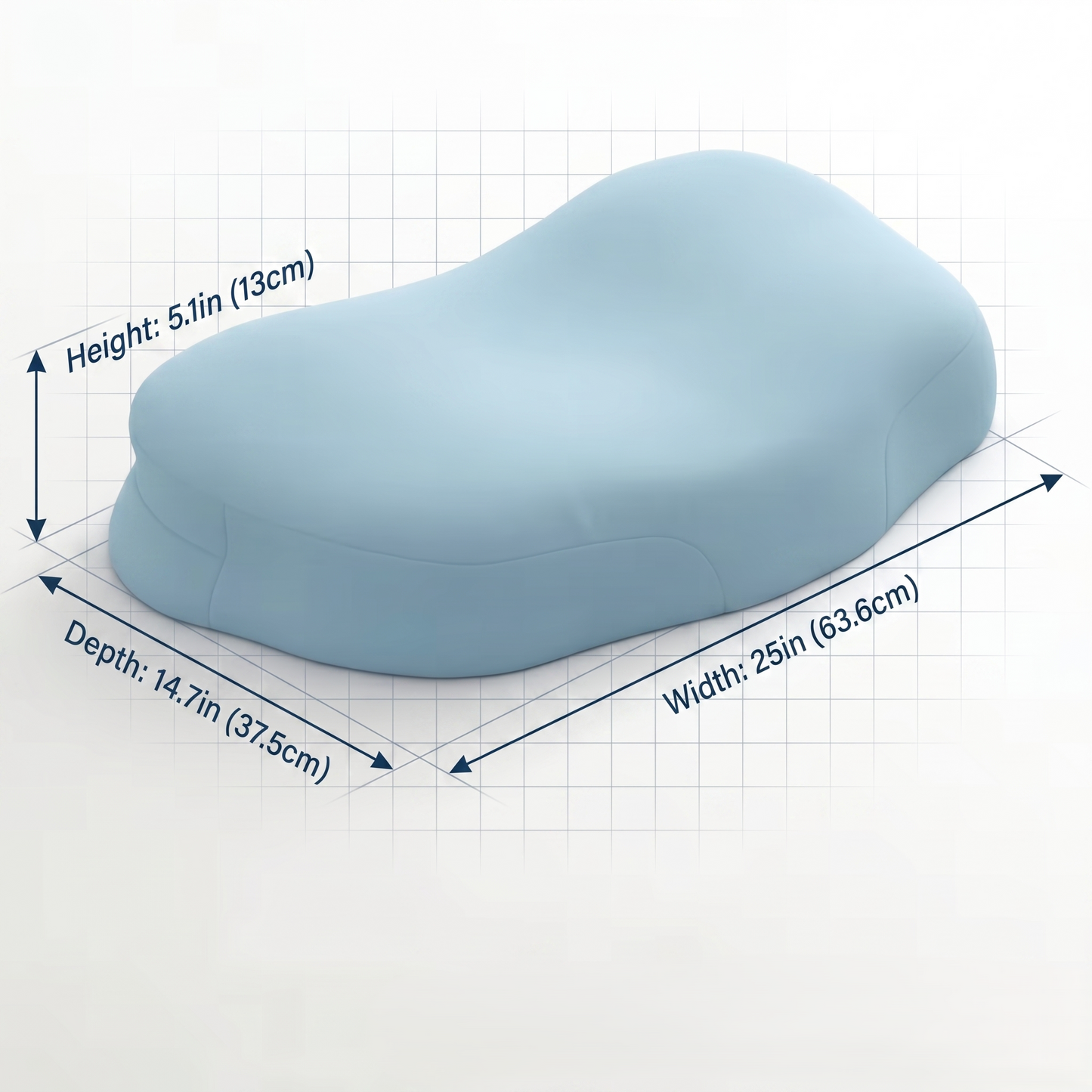 Ergonomic Cloud Contour Sleep Pillow