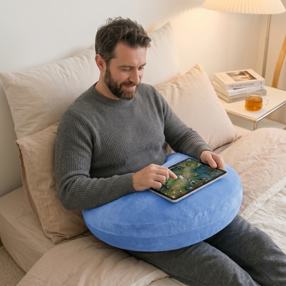 Ergonomic Lap Support Pillow for Reading, Gaming & Work – Arm Support Cushion for Couch & Bed