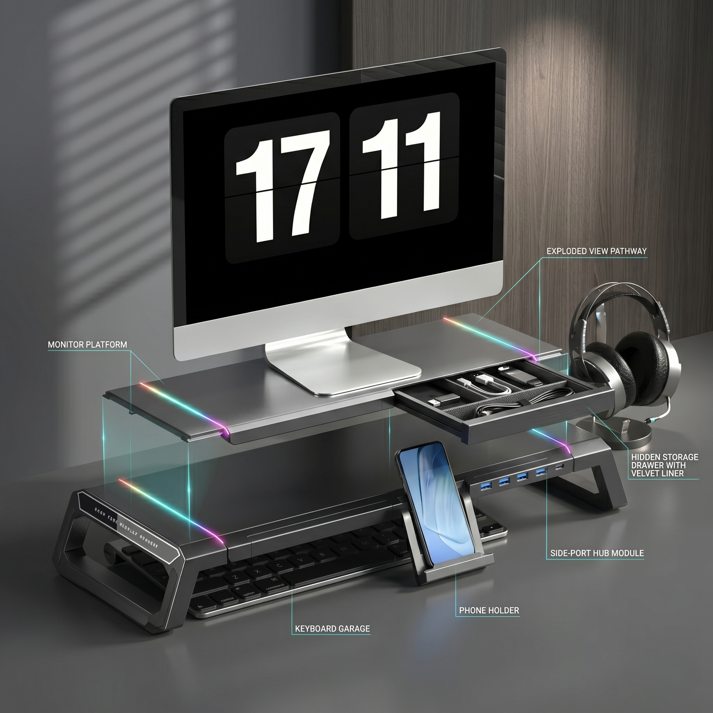 Kovelli Elevate RGB Monitor Stand