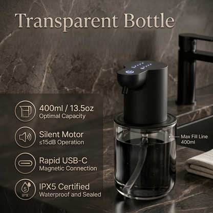 Kovelli™ Touchless Automatic Foam Soap Dispenser – Rechargeable Smart Sensor Dispenser for Kitchen & Bathroom