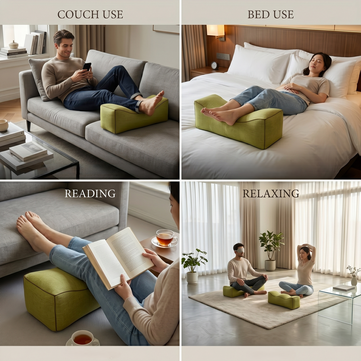 Ergonomic Leg & Hip Support Pillow for Relaxation & Elevated Comfort