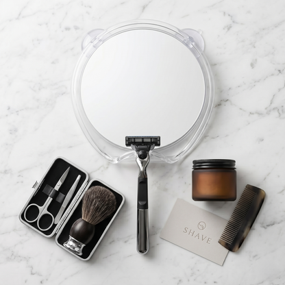Fog-Free Shower Mirror with Razor Hook & Strong Suction Mount