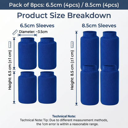 Reusable Gel Finger Sleeves For Typing, Gaming & Everyday Finger Support (8-Pack)