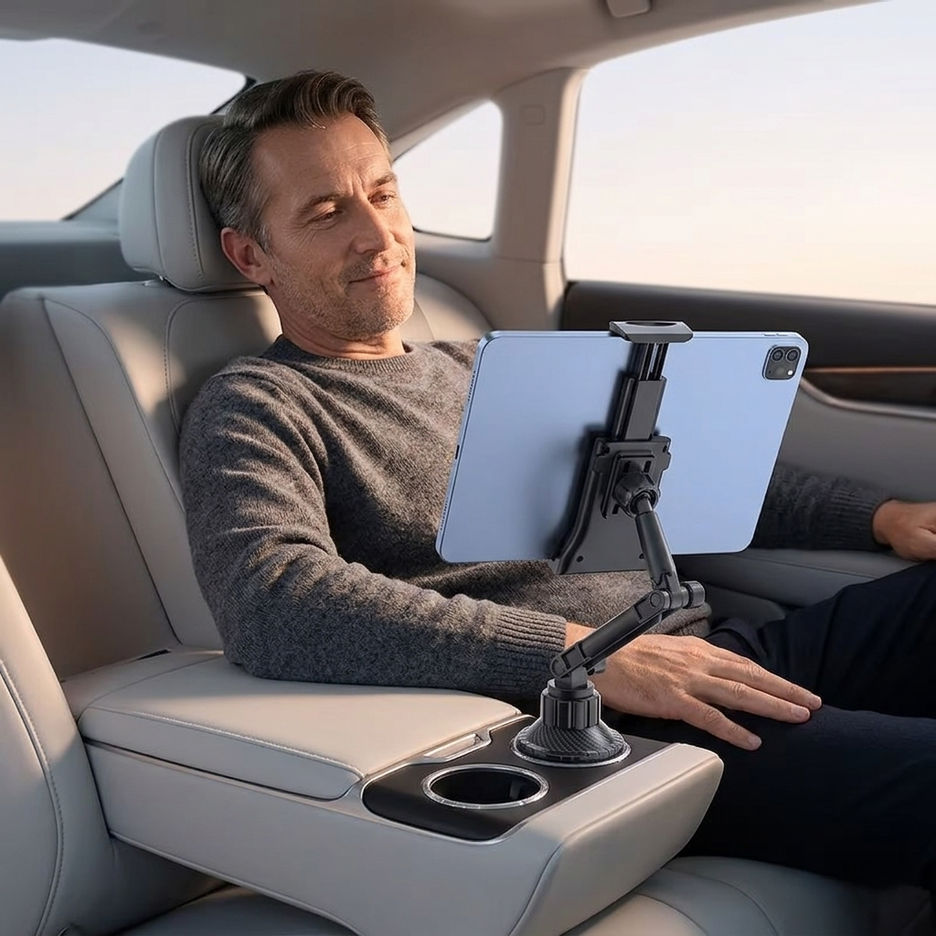 Adjustable Car & Desk Tablet Holder – Stable Hands-Free Mount for Phone & Tablet Use