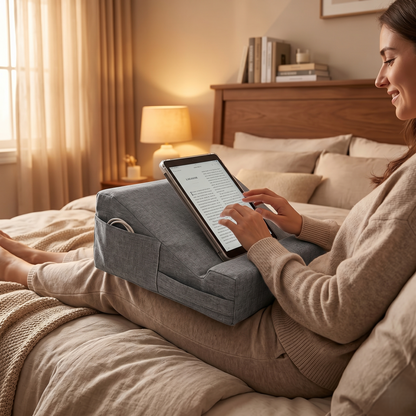 Adjustable Bed Support Pillow for Comfortable Viewing & Relaxation