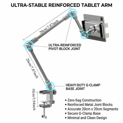 Adjustable Bedside Phone Arm – Hands-Free Viewing Stand for Reduced Neck & Arm Strain