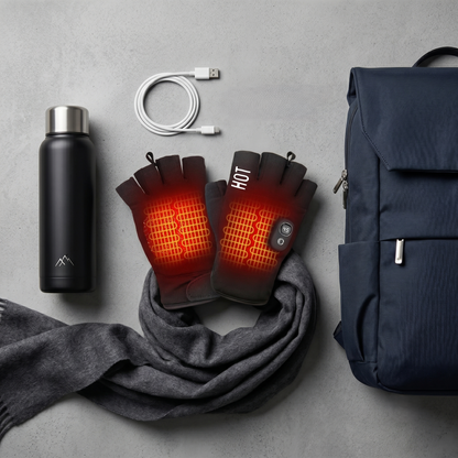 Portable Rechargeable Winter Gloves With Adjustable Heat Settings