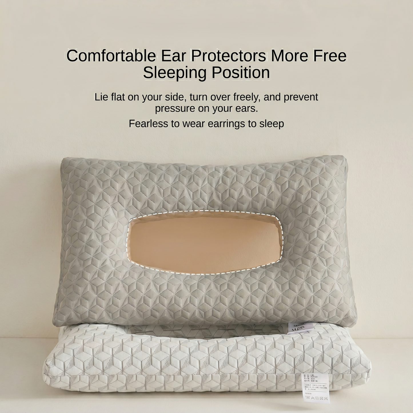 Contour Ear Relief Side Sleeper Pillow with Pressure-Free Ear Opening