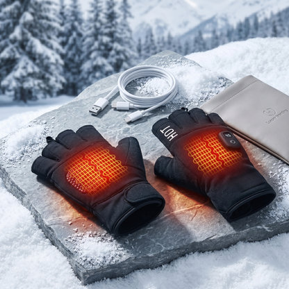Portable Rechargeable Winter Gloves With Adjustable Heat Settings