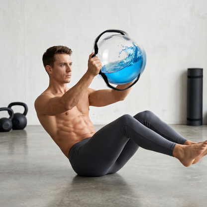 Water-Filled Stability Strength Ball for Core Training, Balance & Functional Fitness