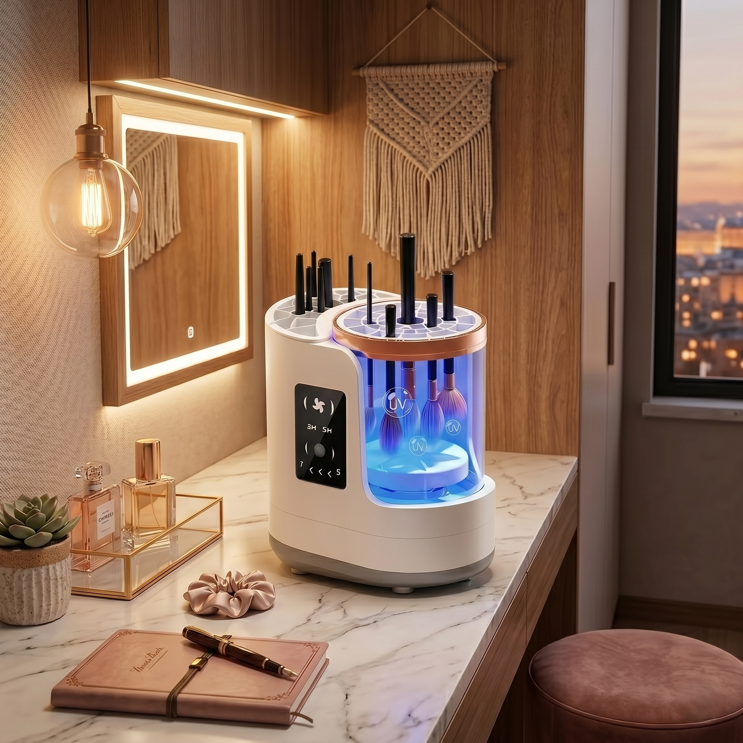 Kovelli™ Smart Makeup Brush Cleaner & Dryer – Automatic USB Cosmetic Brush Cleaning Machine
