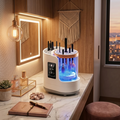 Kovelli™ Smart Makeup Brush Cleaner & Dryer – Automatic USB Cosmetic Brush Cleaning Machine