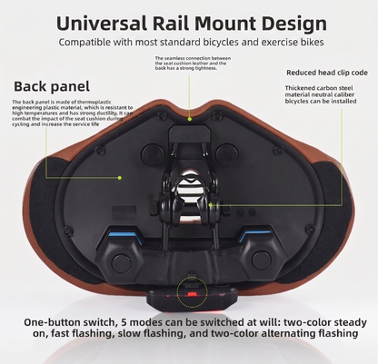 Wide Ergonomic Bike Saddle for Long Rides