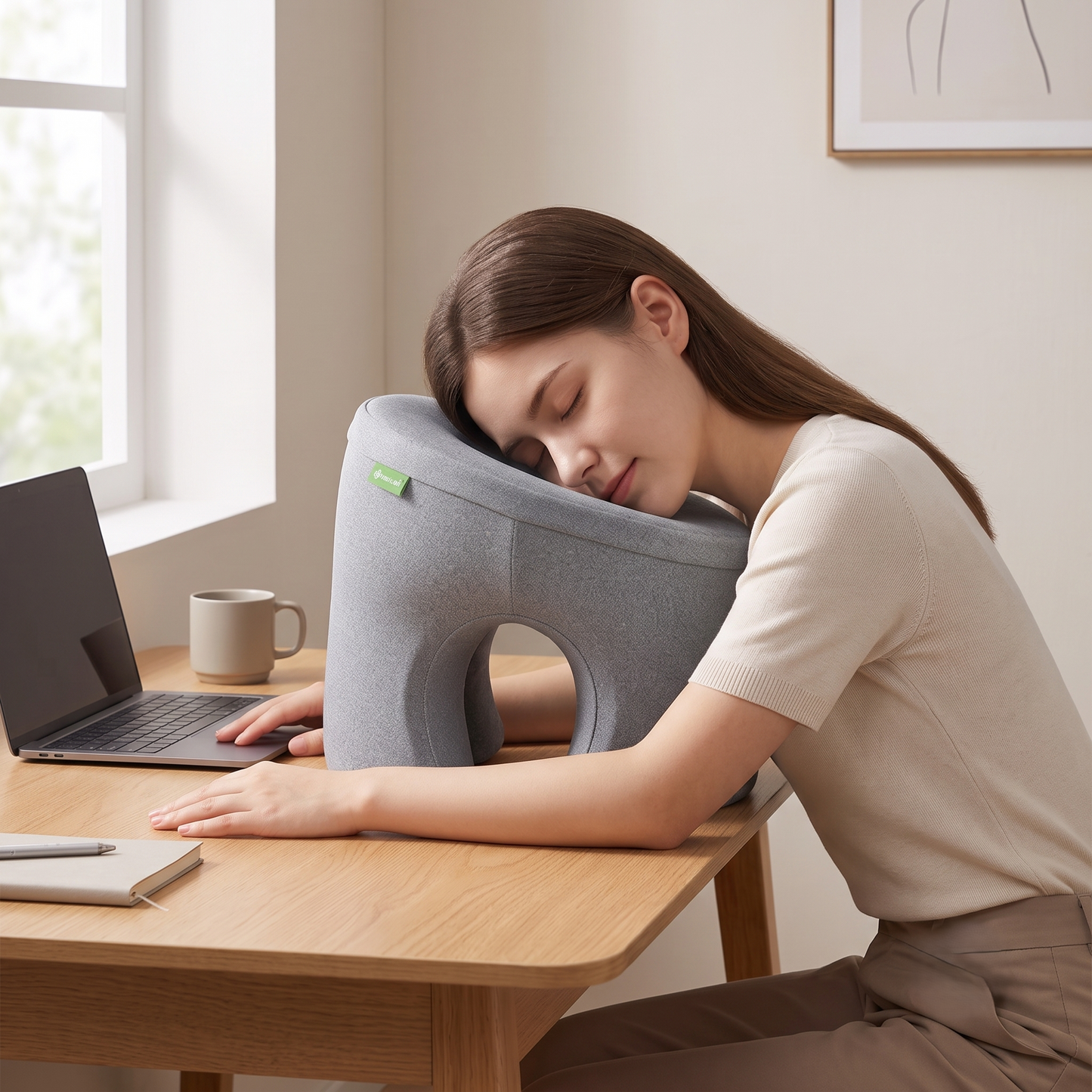 Ergonomic Memory Foam Desk Nap Pillow with Arm Opening