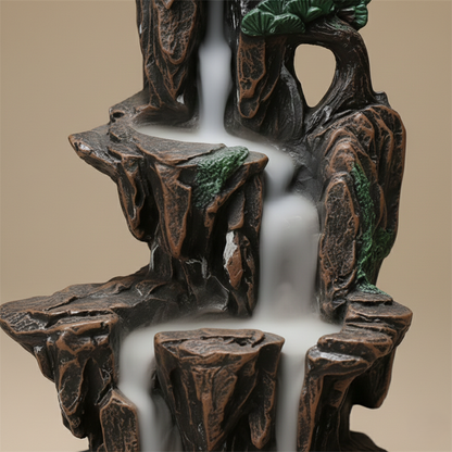 Zen Incense Holder with Mountain Landscape Design