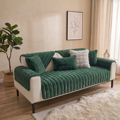 Plush Quilted Waterproof Non-Slip Modular Sofa Cover